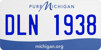 MI license plate DLN1938