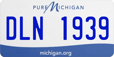 MI license plate DLN1939