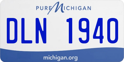 MI license plate DLN1940