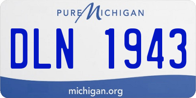 MI license plate DLN1943