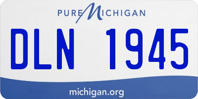 MI license plate DLN1945