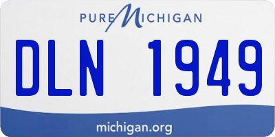 MI license plate DLN1949