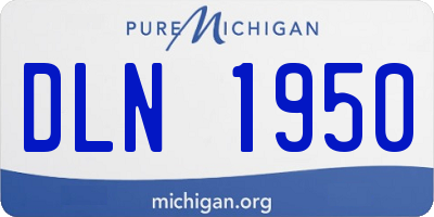 MI license plate DLN1950