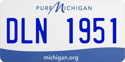 MI license plate DLN1951