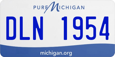 MI license plate DLN1954