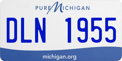 MI license plate DLN1955