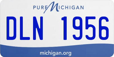 MI license plate DLN1956