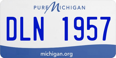 MI license plate DLN1957
