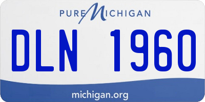 MI license plate DLN1960