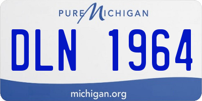 MI license plate DLN1964