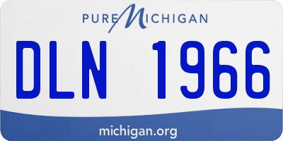 MI license plate DLN1966