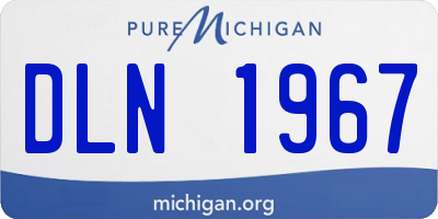 MI license plate DLN1967