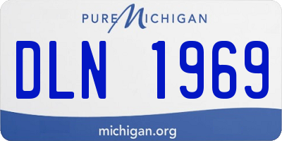 MI license plate DLN1969