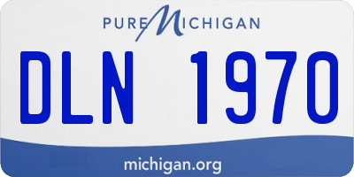 MI license plate DLN1970