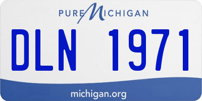 MI license plate DLN1971