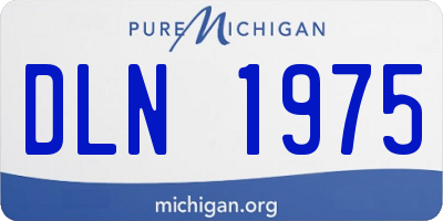 MI license plate DLN1975