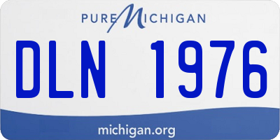 MI license plate DLN1976