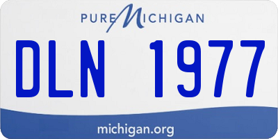 MI license plate DLN1977