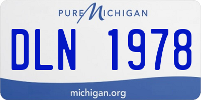 MI license plate DLN1978