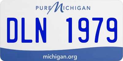 MI license plate DLN1979