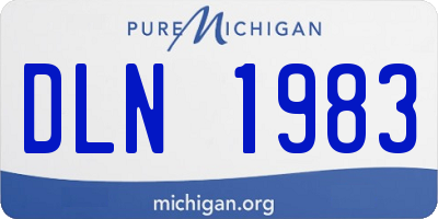 MI license plate DLN1983