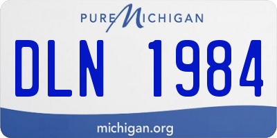 MI license plate DLN1984