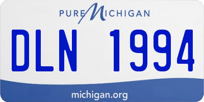 MI license plate DLN1994