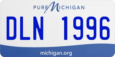 MI license plate DLN1996