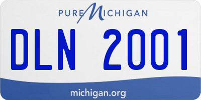MI license plate DLN2001