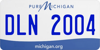 MI license plate DLN2004