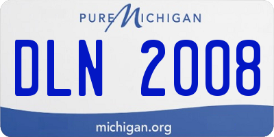 MI license plate DLN2008