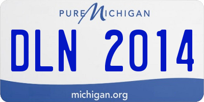 MI license plate DLN2014