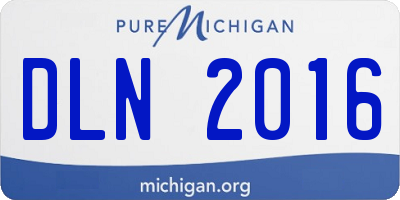 MI license plate DLN2016