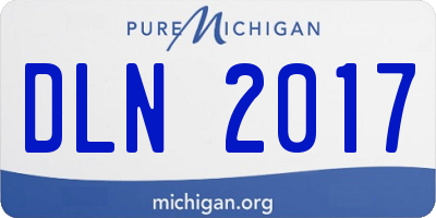 MI license plate DLN2017