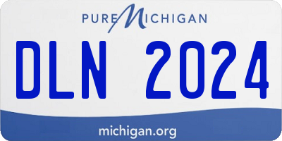 MI license plate DLN2024