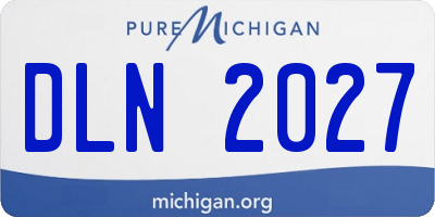 MI license plate DLN2027