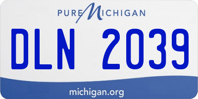 MI license plate DLN2039