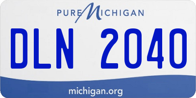 MI license plate DLN2040