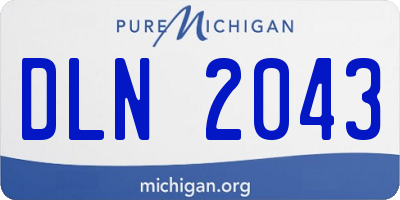 MI license plate DLN2043