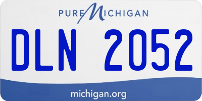 MI license plate DLN2052