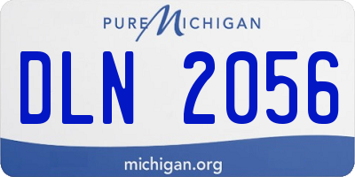 MI license plate DLN2056