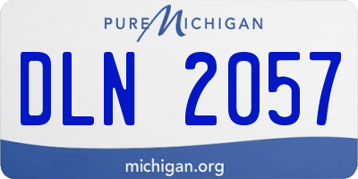 MI license plate DLN2057