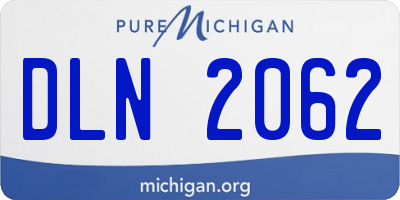 MI license plate DLN2062