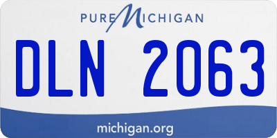 MI license plate DLN2063