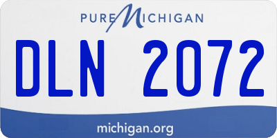 MI license plate DLN2072