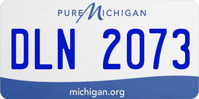 MI license plate DLN2073