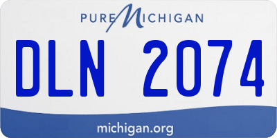 MI license plate DLN2074