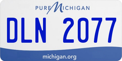 MI license plate DLN2077