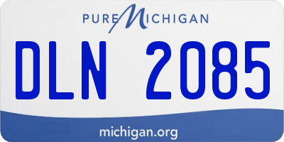 MI license plate DLN2085