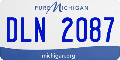 MI license plate DLN2087